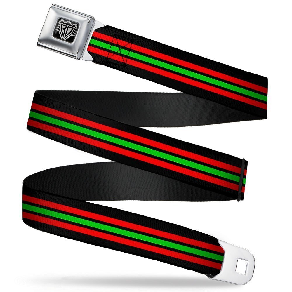 1980 Seatbelt Belt Stripes Regular, Multicolor, 1.5" Wide-24-38 Inches in